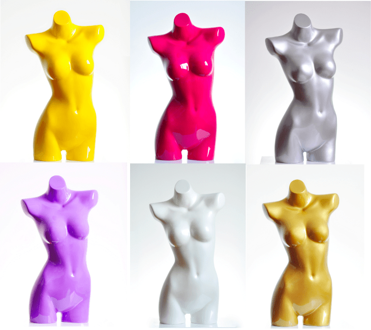 Female Torso Mannequin, Fit Series - Matte Colors