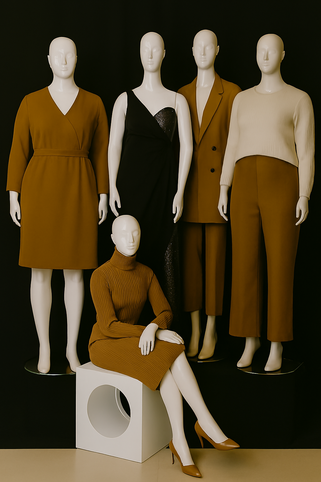 Gloss White Abstract Female Mannequin 