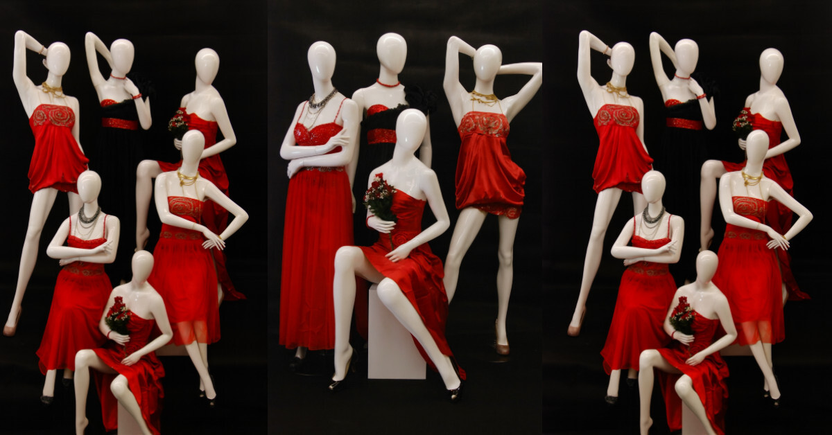 Gloss White Abstract Female Mannequins