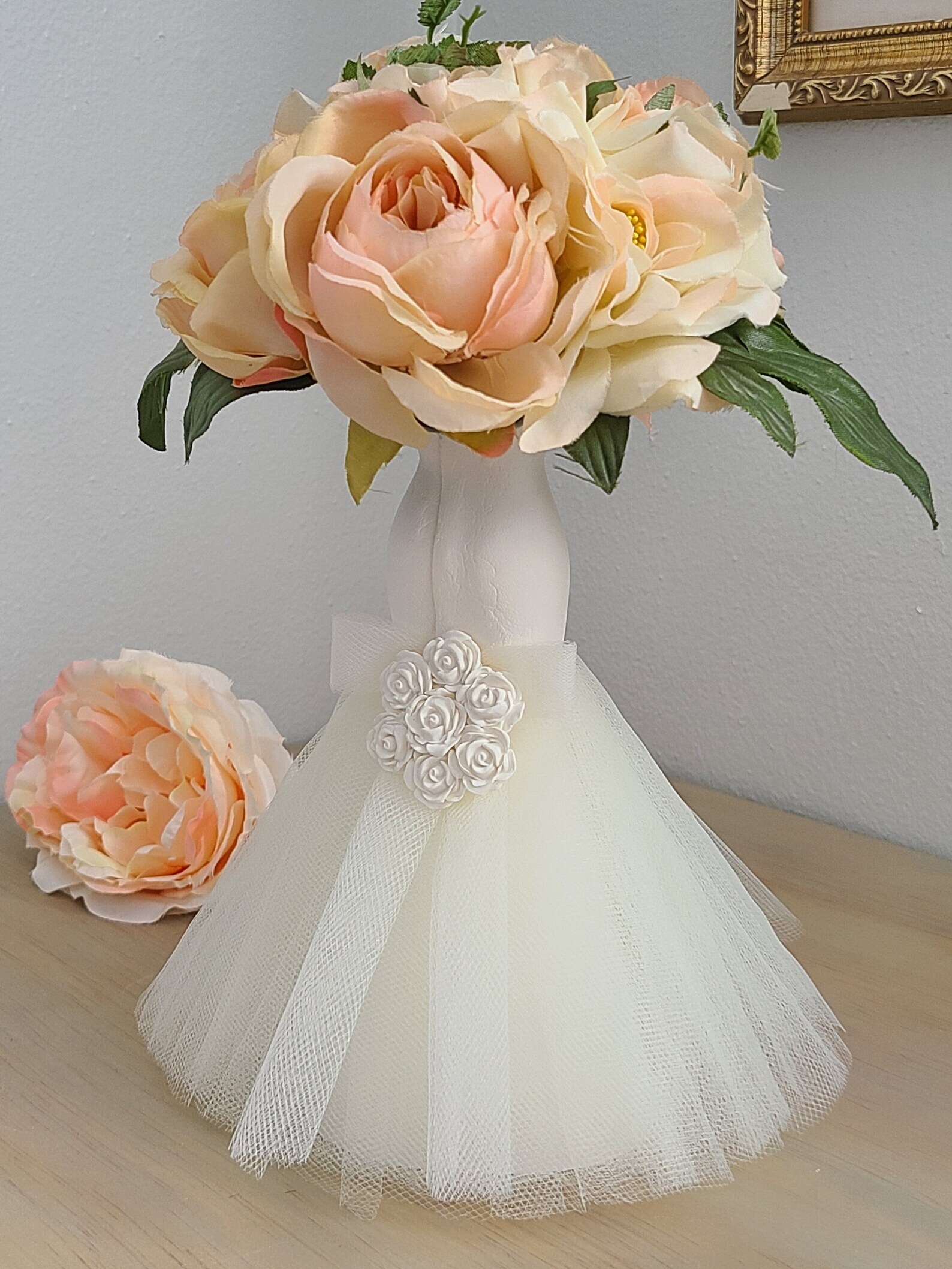 Bridal Centerpiece Bridal centerpiece, Wedding Dress Centerpiece