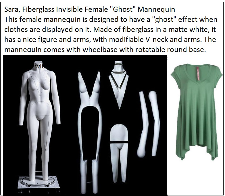 Female Ghost Torso Mannequin